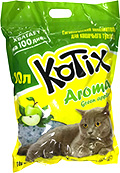 Силикагелевый наполнитель для кошачьего туалета Kotix Green Apple 3.8 л (Kotix 3.8 ЯБЛОКО)