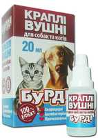 Капли ушные Бурди для кошек и собак, 20 мл, O.L.KAR. (Олкар)