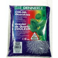 Цветной аквариумный грунт Color-Quarz, цвет лазурно-синий, гравий фракции 1-2 мм, 5 кг