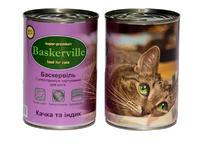 Консерва Baskerville для котів з качкою та індичкою 400 г