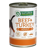 Влажный корм для взрослых собак всех пород с говядиной и индейкой Nature's Protection Adult Beef&Turkey