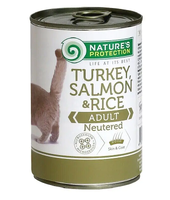 Nature's Protection Cat Neutered Turkey, Salmon & Rice влажный корм