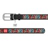Нашийник Waudog Design з малюнком "Графіті 2", Преміум шкіра, Металева пряжка, Чорний колір