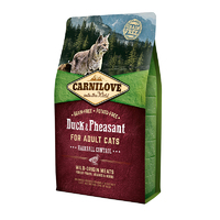 Carnilove Cat Duck & Pheasant Hairball Control с уткой и фазаном для выведения комков шерсти