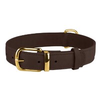 Нашийник для Собак Шкіряний BronzeDog Crazy Темно-Коричневий