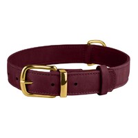 Нашийник для Собак Шкіряний BronzeDog Crazy Бордовий