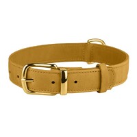 Нашийник для Собак Шкіряний BronzeDog Crazy Гірчичний