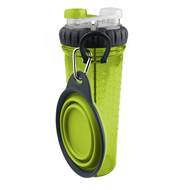 H-DuO™ with Companion Cup Бутылка двойная для воды  со складной миской для собак и кошек