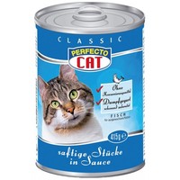 Консерви для котів Perfecto Cat Classic соковиті шматочки рибки в соусі