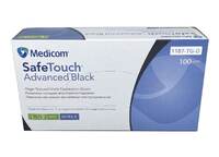 Нітрилові рукавички L (9) чорні Medicom SafeTouch Advanced Black