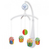 Мобиль Baby Mix пластиковый механический, Мишка на шаре