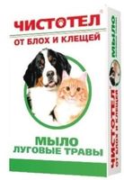 Мыло ЧИСТОТЕЛ «Луговые травы» для кошек и собак, 80г 