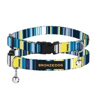 Нашийник для Котів BronzeDog Urban West Нейлоновий з Пластиковою Пряжкою та Дзвіночком Синій