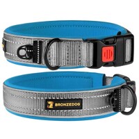 Нашийник для Собак BronzeDog Sport Сіро - Блакитний